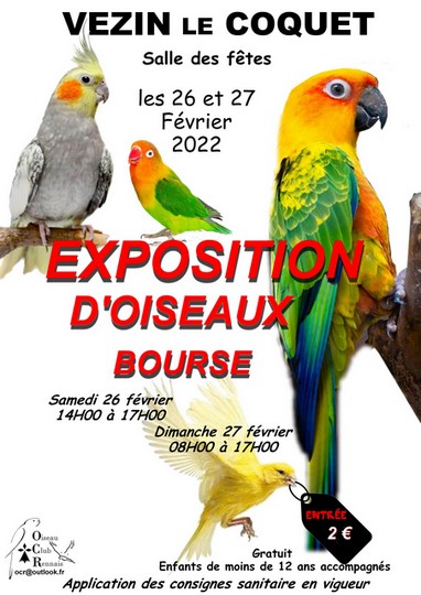 Calendrier Bourse Aux Oiseaux 2023 La Région Ornithologique De Bretagne (Rob) - Expositions-Bourses D'oiseaux